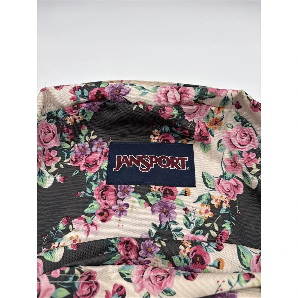 JanSport SuperBreak Backpack Vintage Floral Print Classic Book Bag Multicolor